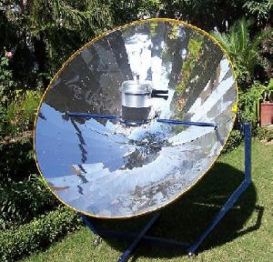 अन्वस्तीय सौरचूल (Parabolic Solar Cooker)